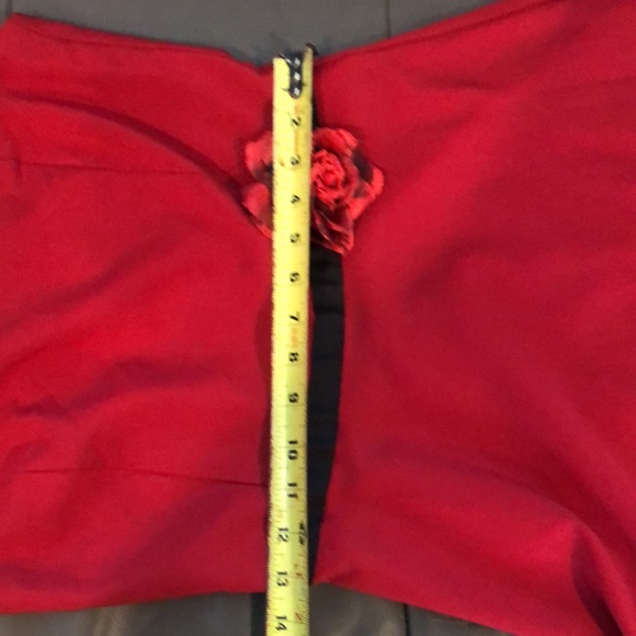 Ruby Rox || Vintage Strapless Fit and Flare Red Mini Dress - Picture 10 of 11